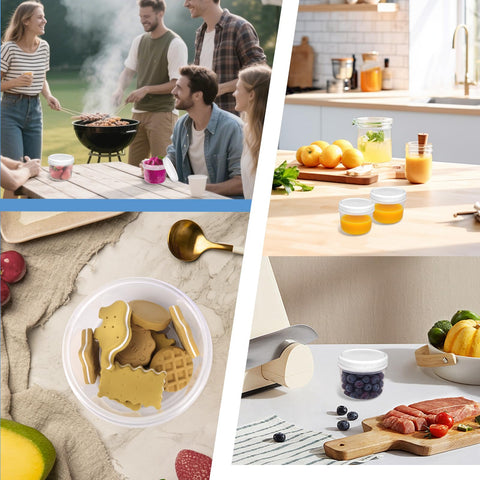 ISUSSER compact containers for nuts, dried fruits, and snacks on the go