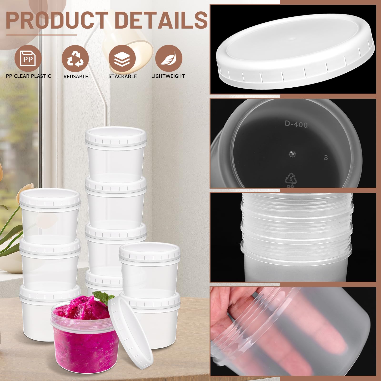 ISUSSER stackable deli containers with flat tops saving pantry space