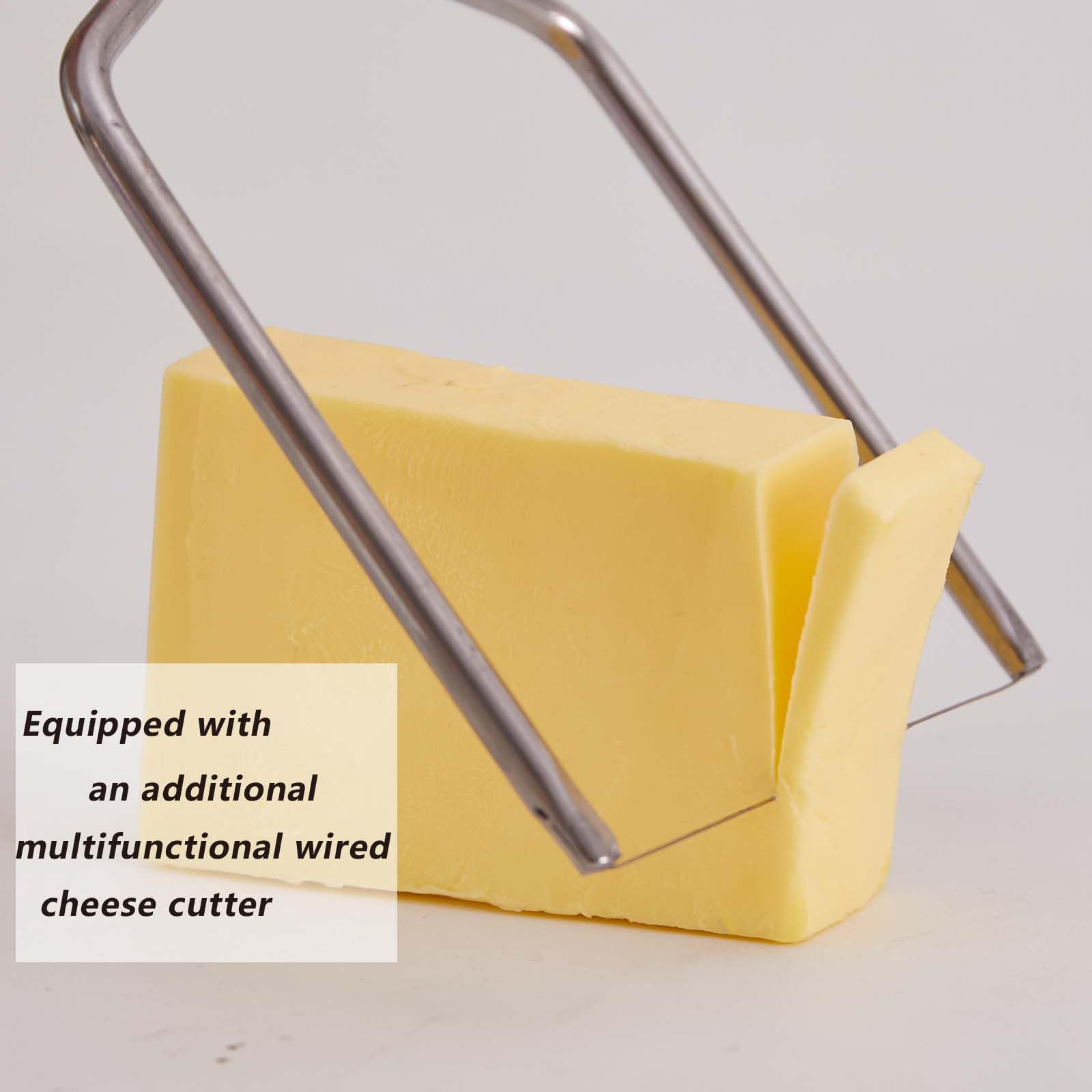 Close-up of ISZW stainless steel blade for clean cheese slices