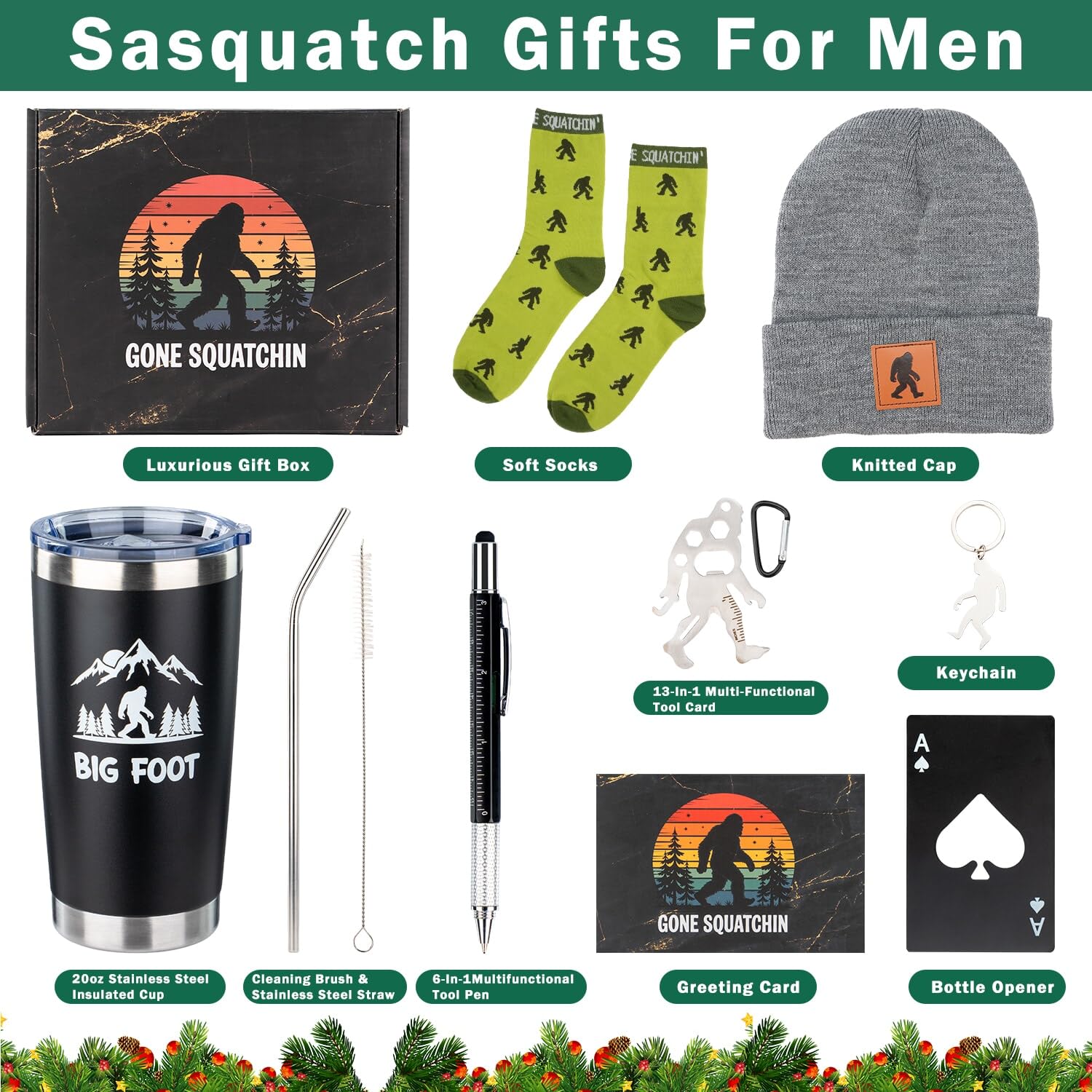 Ithmahco Gone Squatchin socks for outdoor comfort