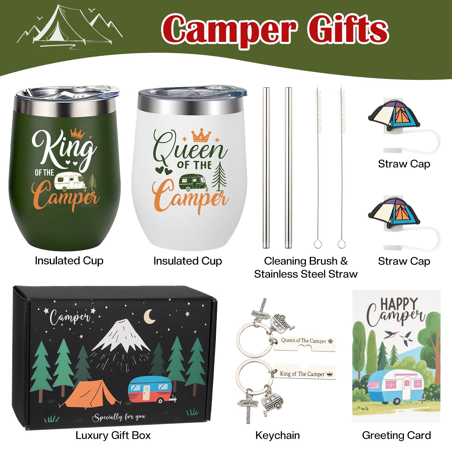 Ithmahco Queen camper mug keeps beverages hot for cozy camp nights under the stars
