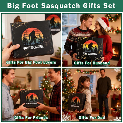 Ithmahco Retro sunset gift box showcases a ready-to-gift Sasquatch set