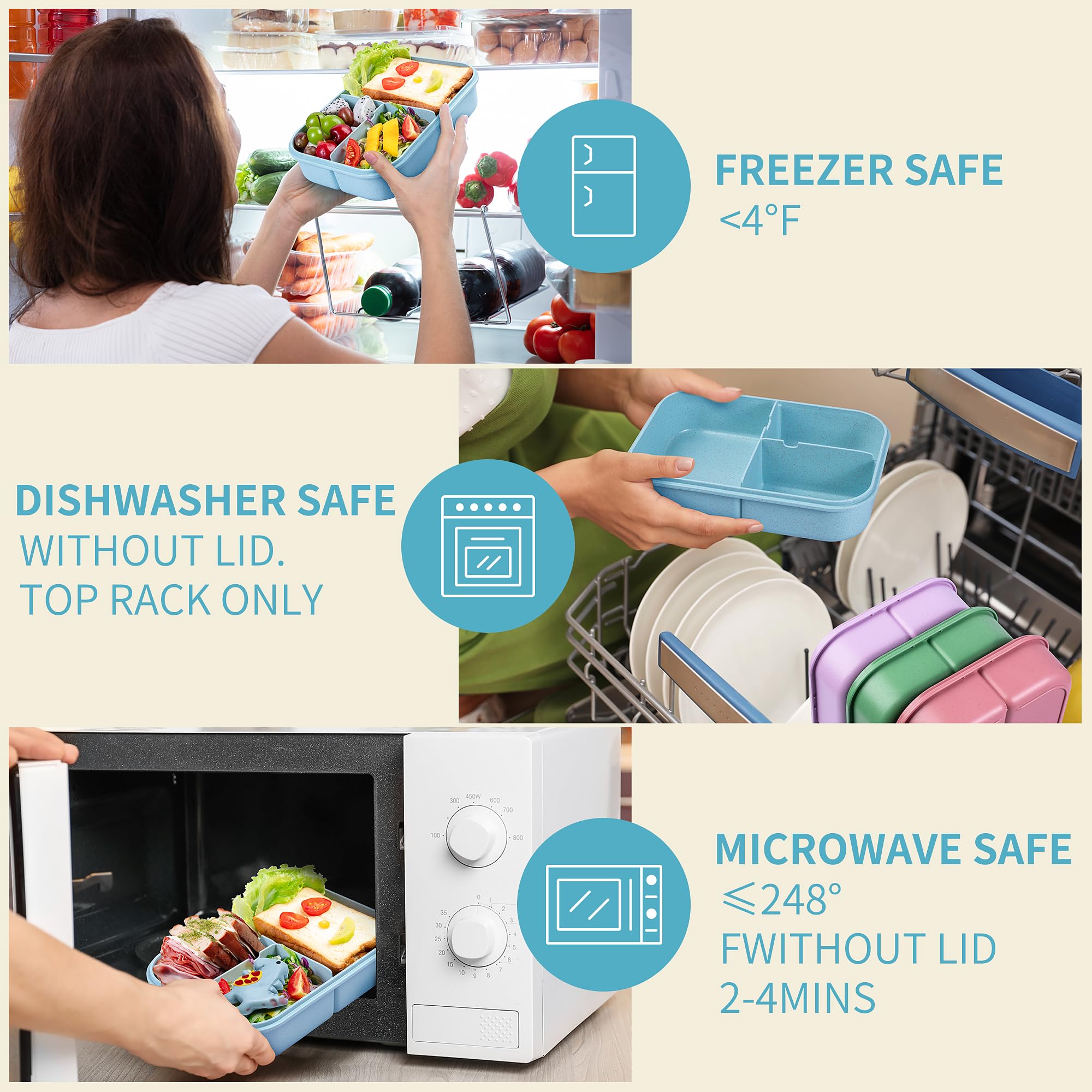 Itopor top rack dishwasher safe interior for easy cleaning