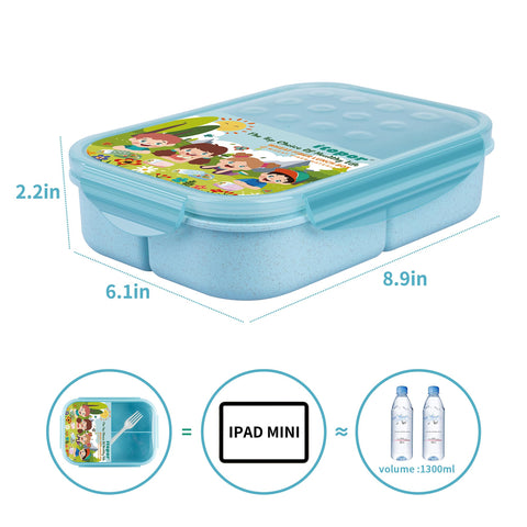 Itopor bento with four snaps for easy opening and secure closing