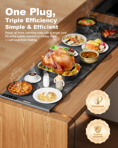 itrusou Expandable Warming Mat child lock for family-safe operation