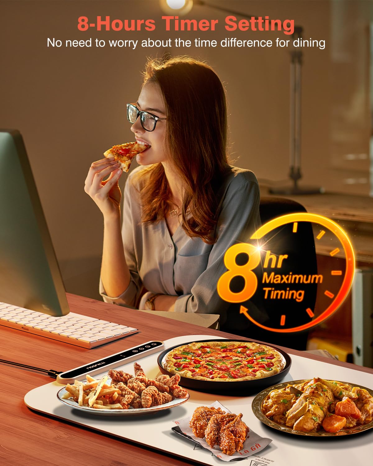 Itrusou Food Warming Mat 99h continuous warm mode for extended events