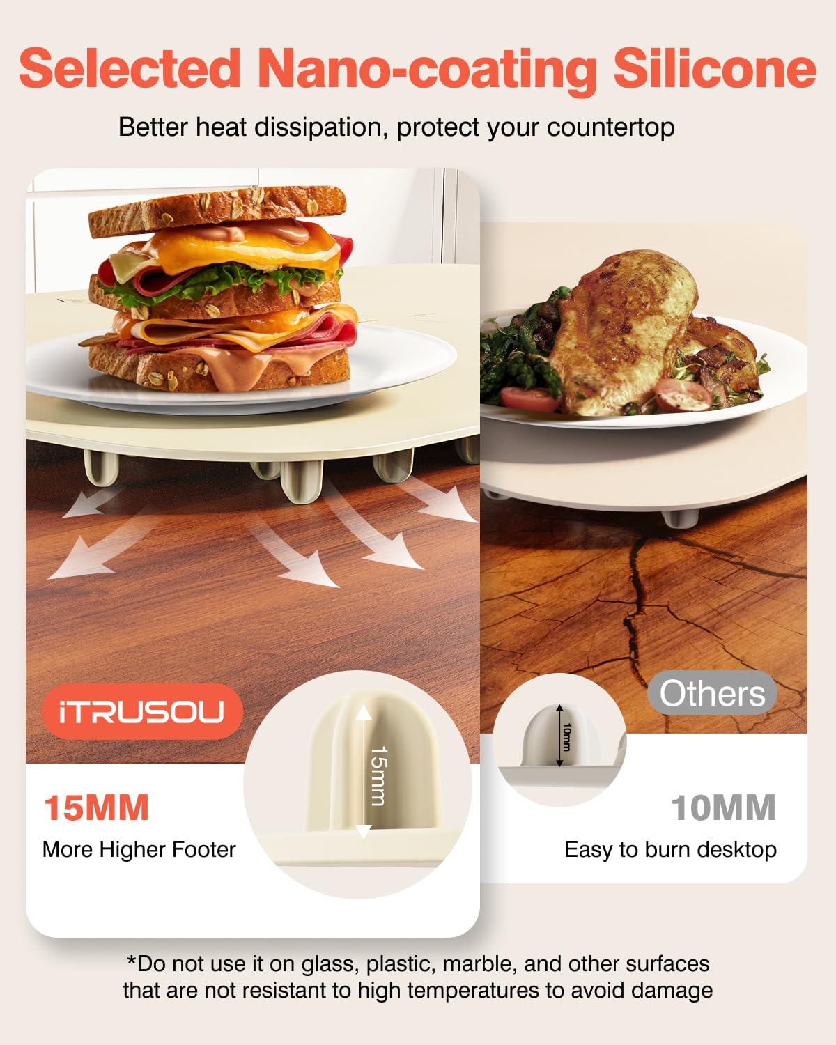 Itrusou heating mat provides even heat distribution across the surface.