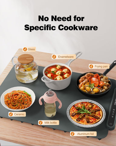 itrusou warming tray with waterproof nano-coating for easy cleaning