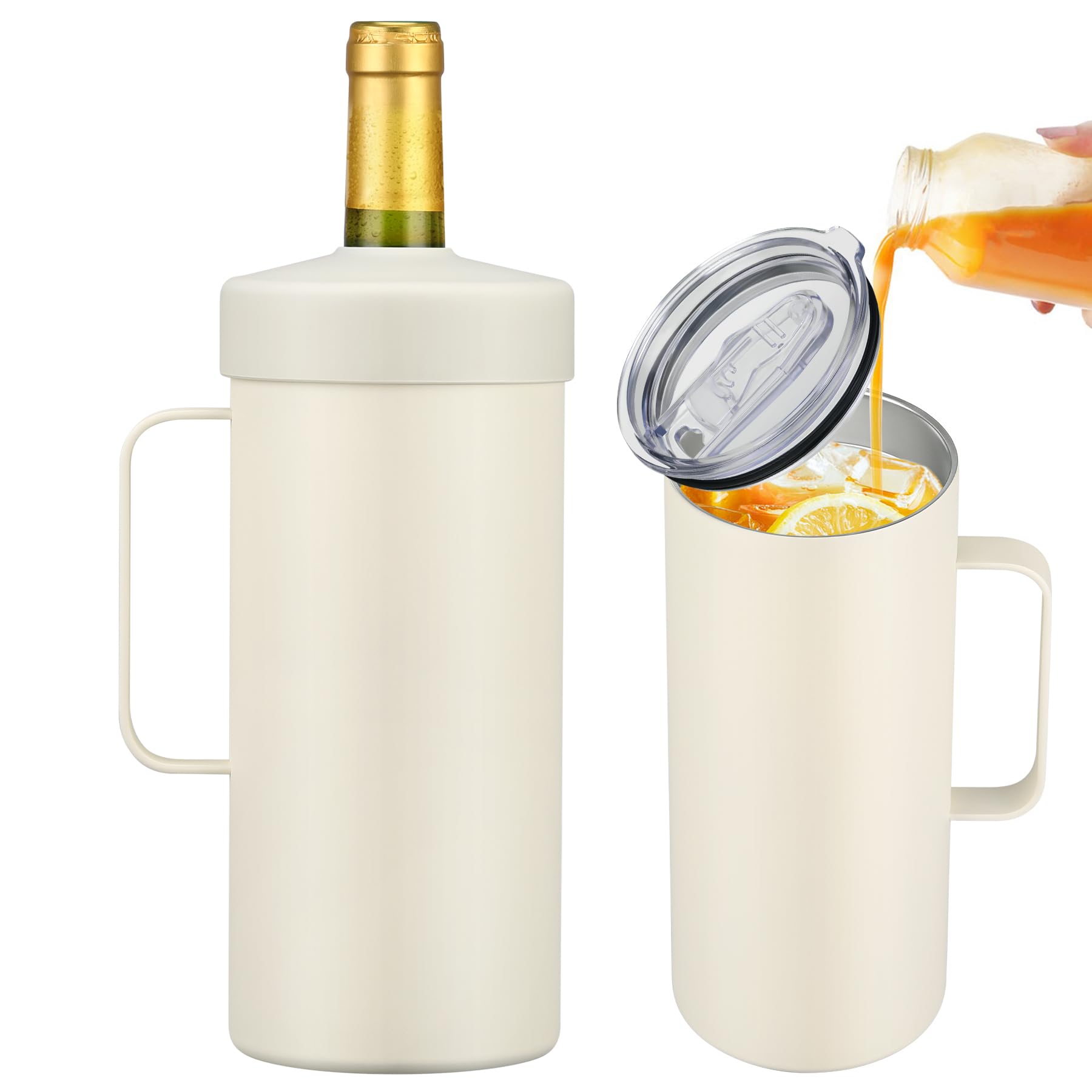 Itslife 2-in-1 wine chiller bottle keeps wine cool for hours.