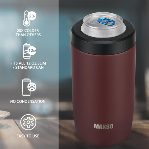 Itslife 4-in-1 burgundy cooler bottom view highlights insulation performance.