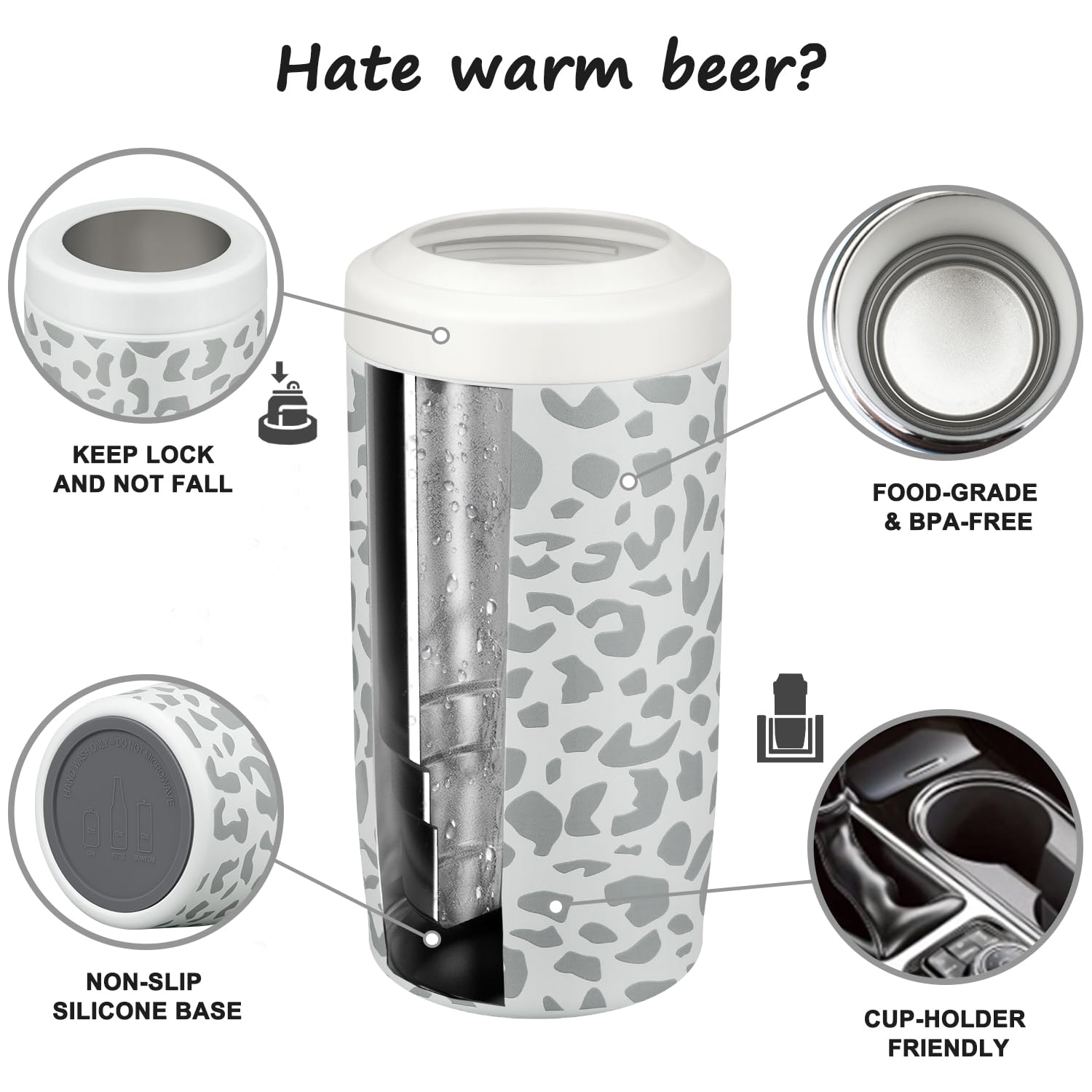 Itslife 4-in-1 cooler prevents condensation for dry hands.