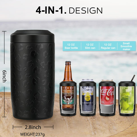 Itslife 4-in-1 slim can cooler ready for beer bottles or cans at the beach.