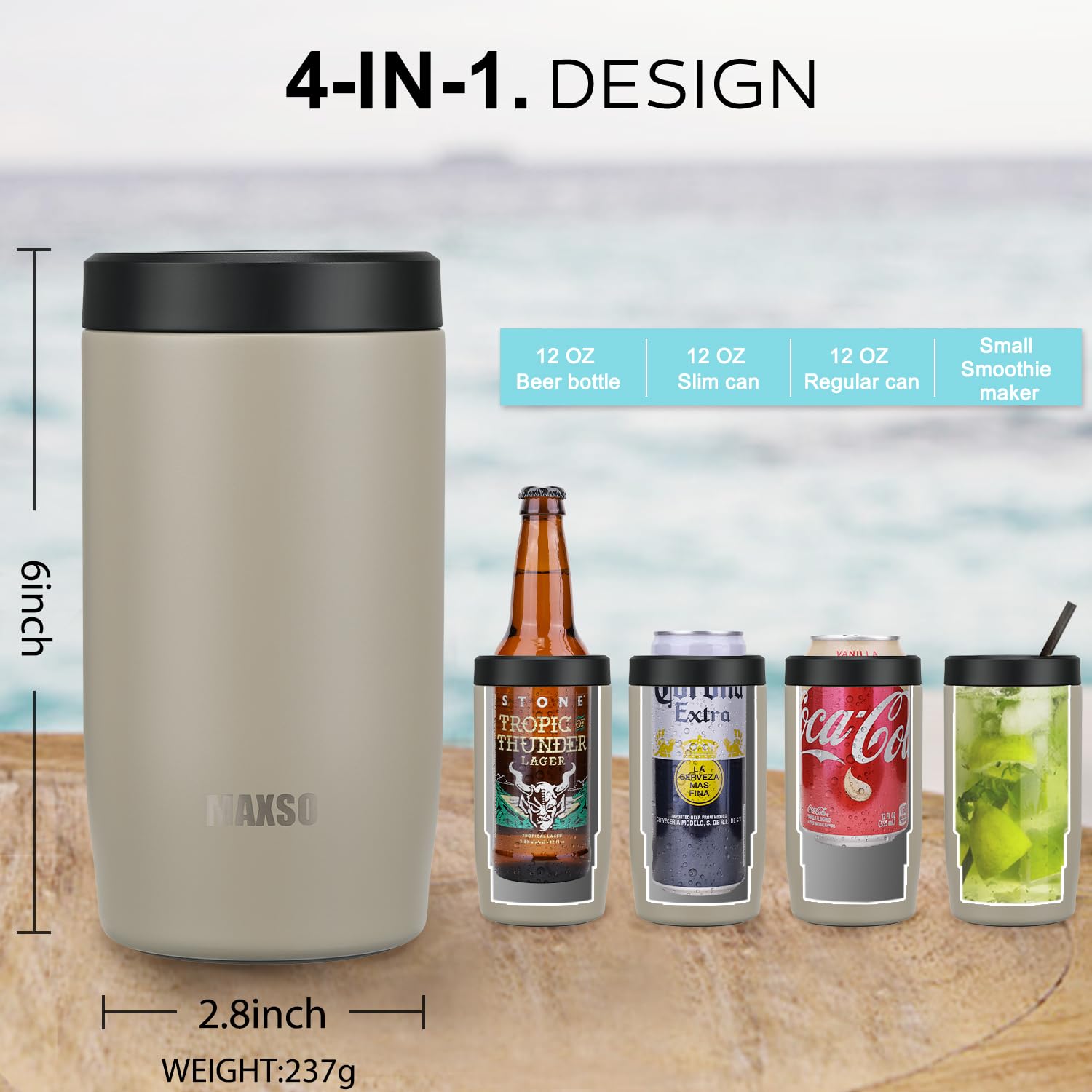 Itslife versatile design suits beach, camping, garden BBQs, and other outdoor scenes.