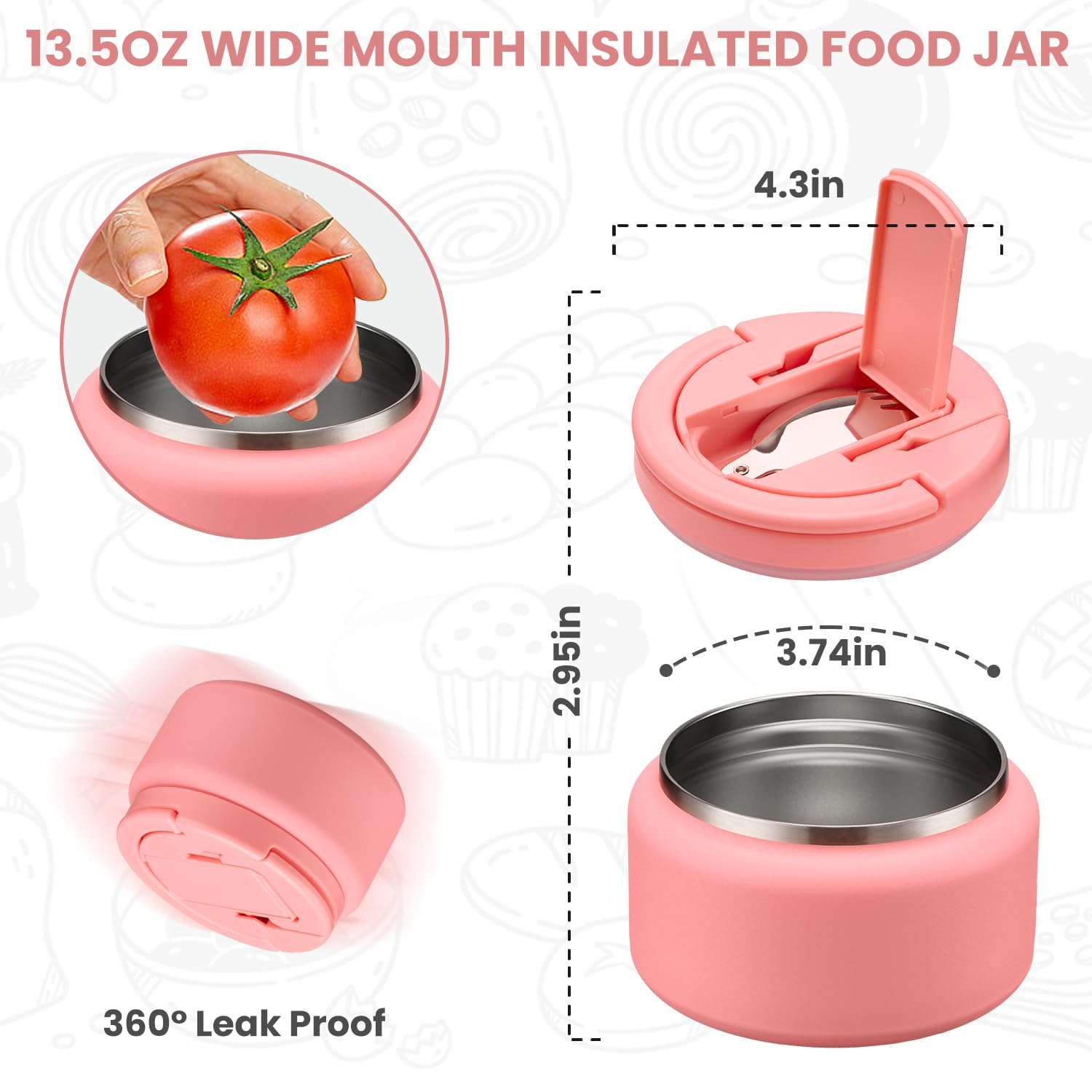 Itslife Kids Thermo Pink wide mouth design eases filling and cleaning.
