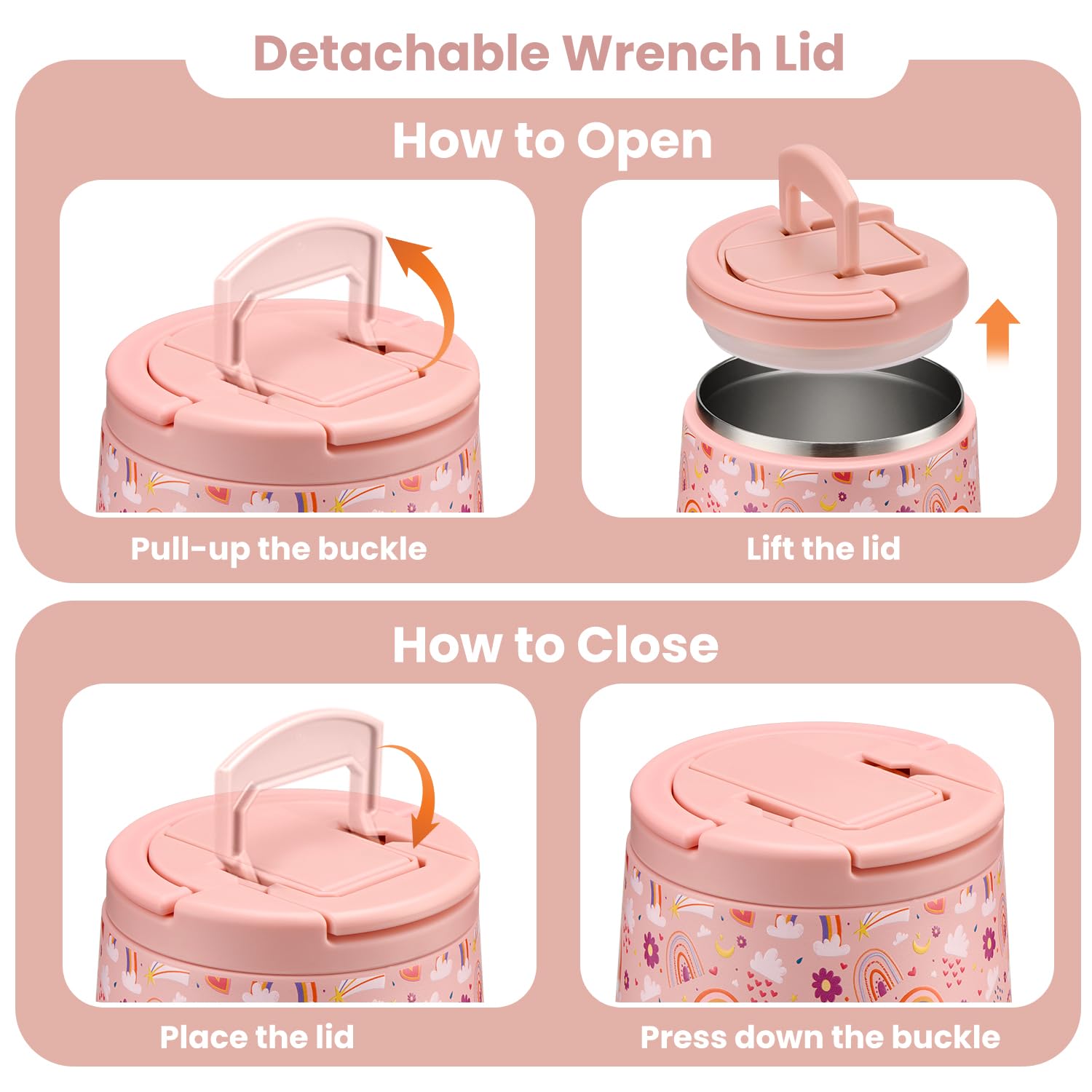 Itslife Kids Thermo vacuum insulation helps maintain temperature longer