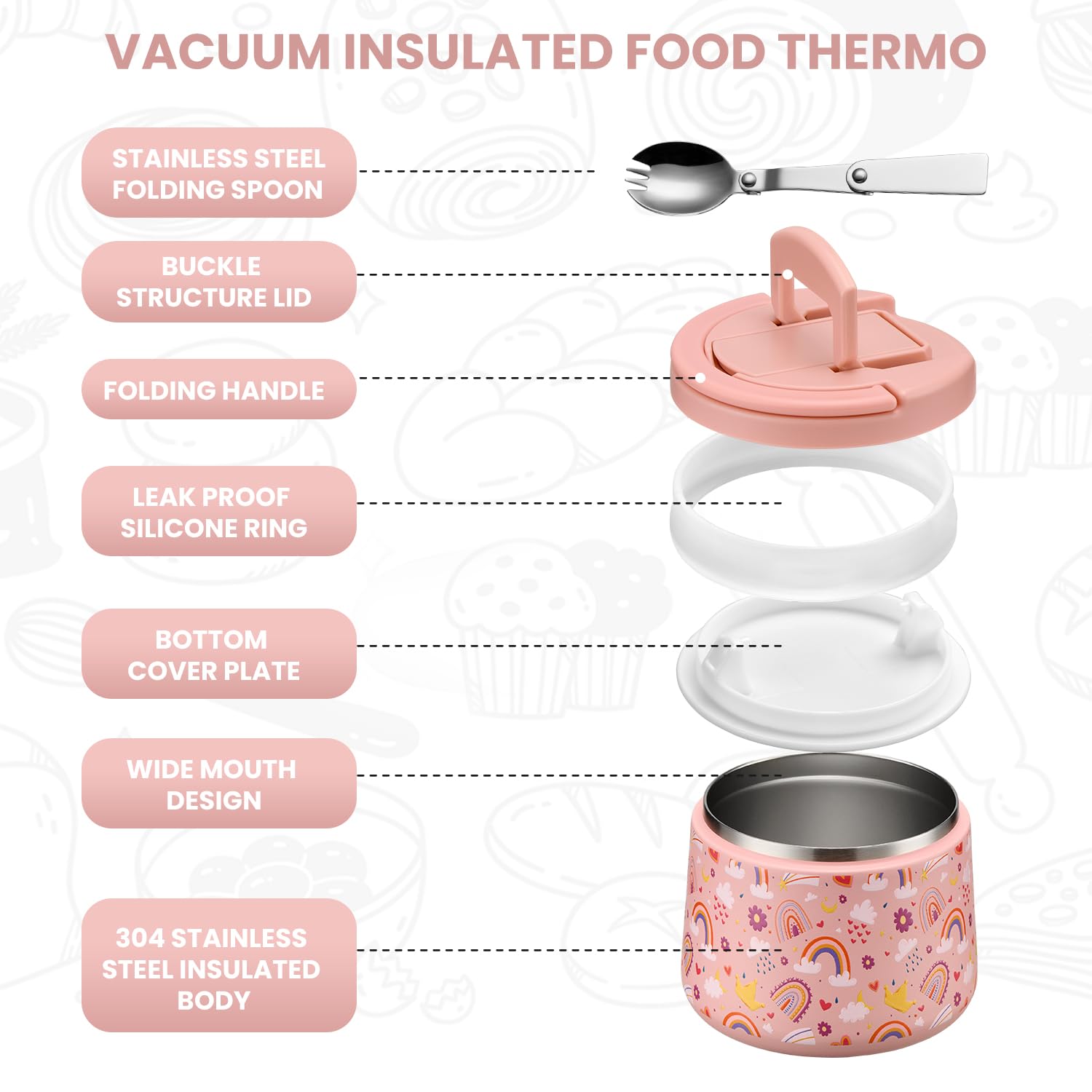 Itslife Kids Thermo wide mouth design makes filling and cleaning simple