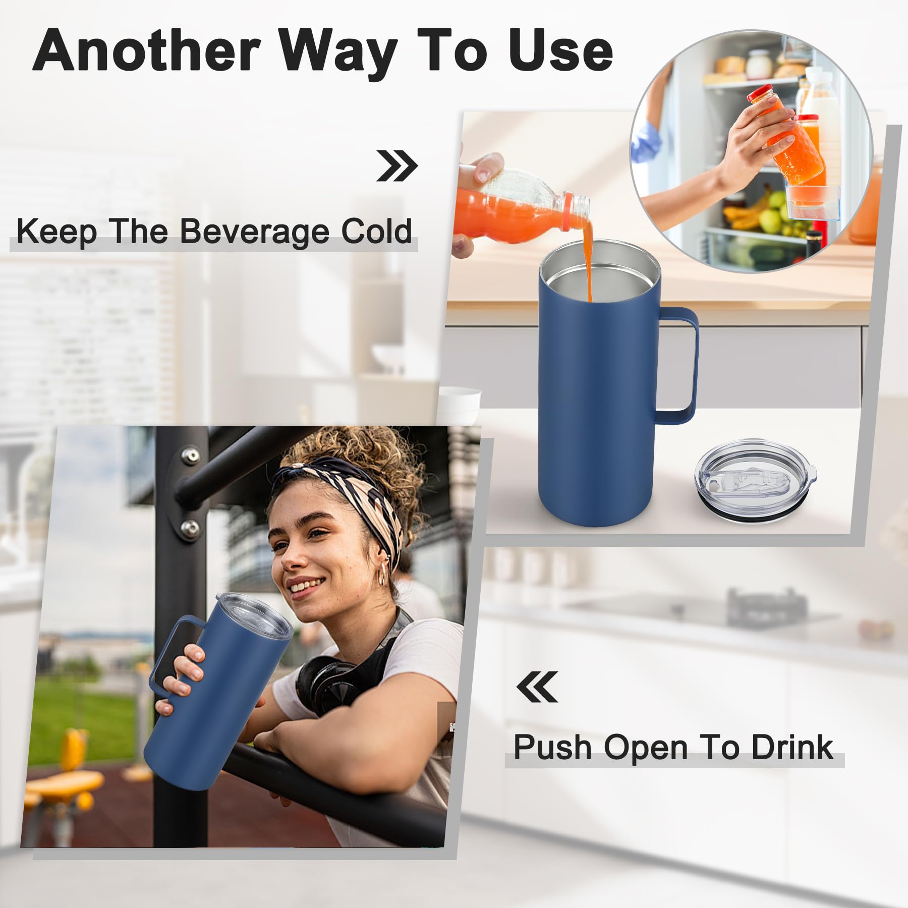 Itslife pre-chilled bottle insert enables instant cooling without ice.