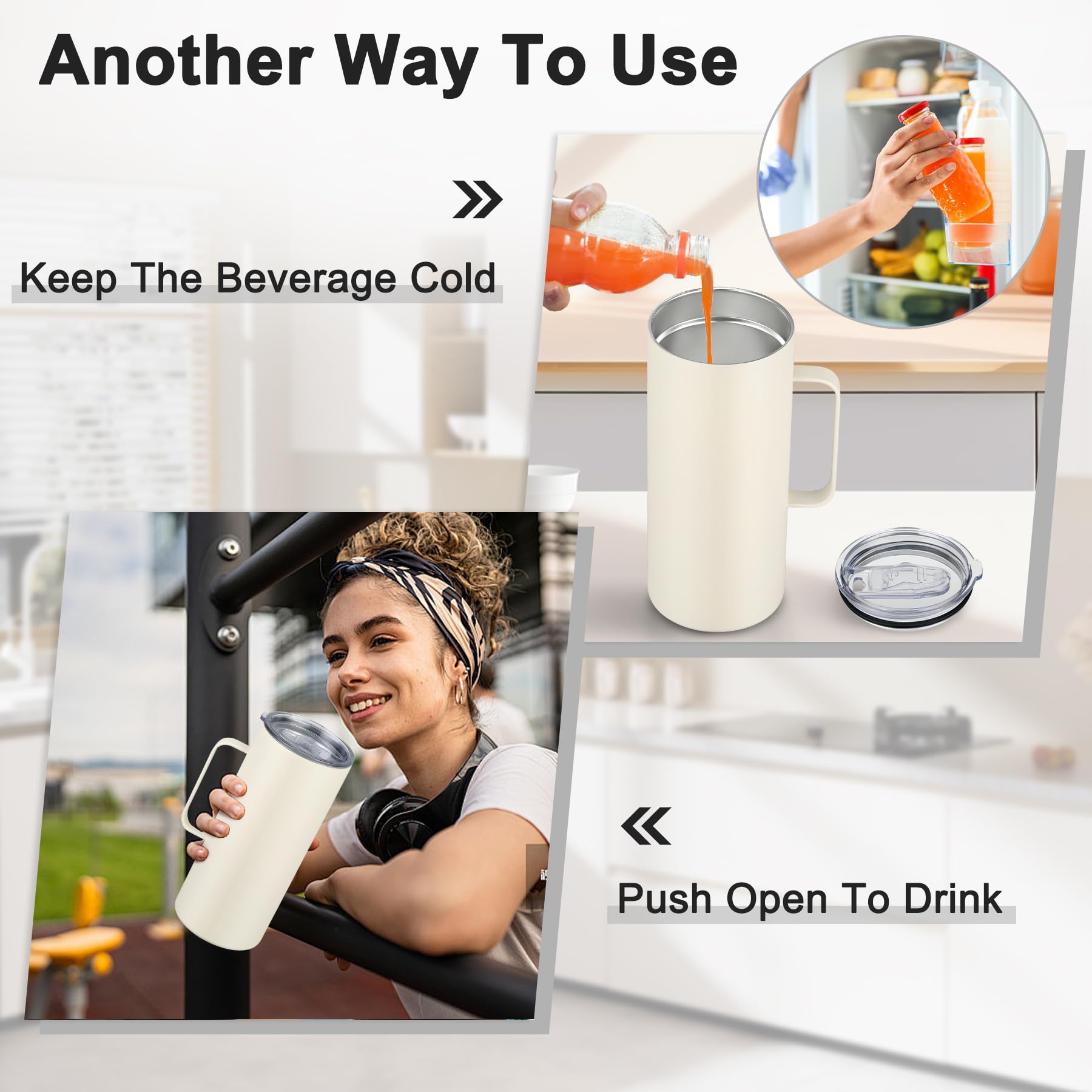 Itslife silicone lid enables drip-free pour and easy serving.