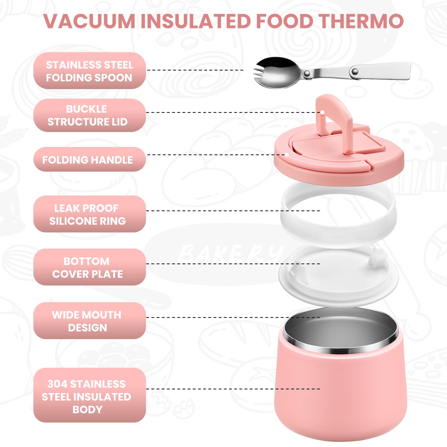 Itslife Soup Thermo 304 stainless steel construction for durable daily use