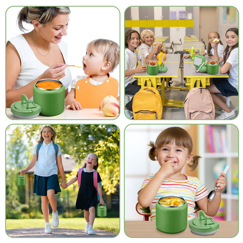 Itslife Soup Thermo green finish highlights durable stainless steel.