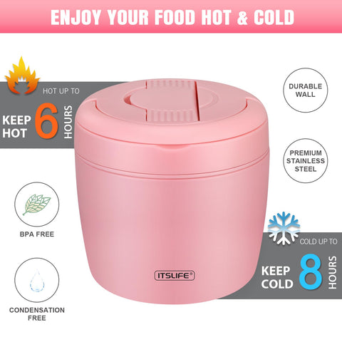 Itslife Soup Thermo hidden handle and spoon for on-the-go meals