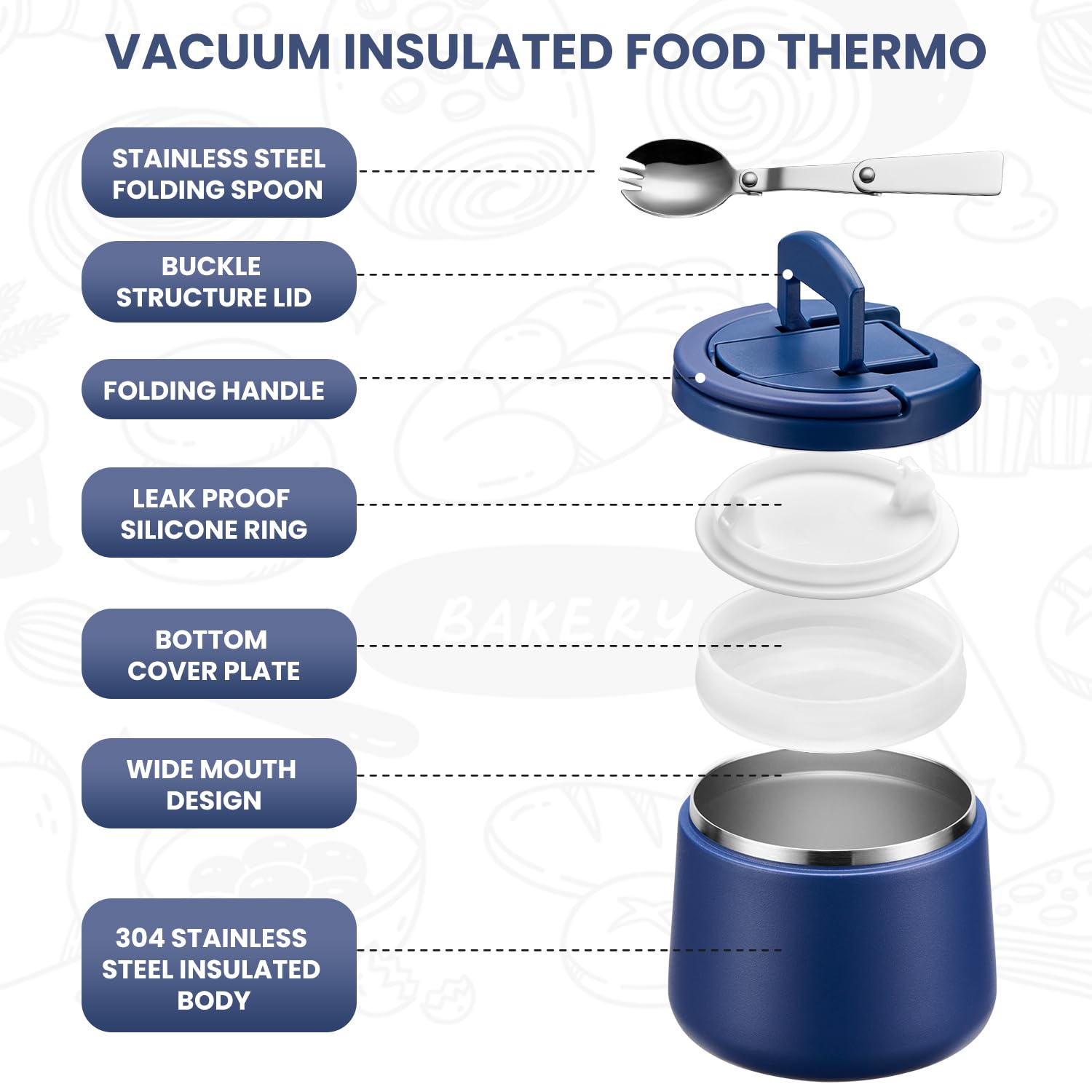 Itslife Soup Thermo in-use hot meal, staying warm during lunch.