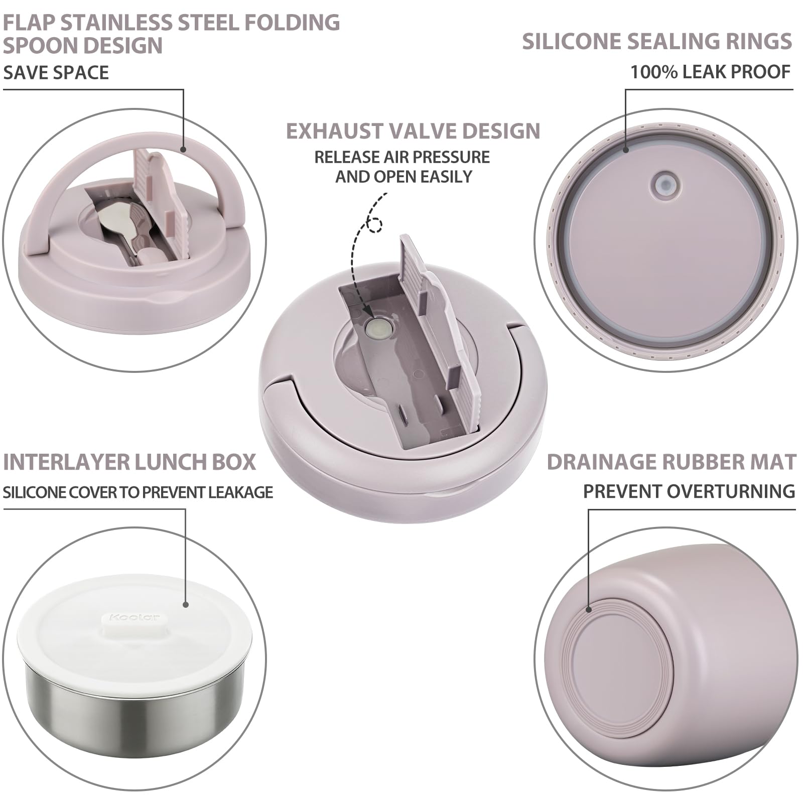 Itslife Soup Thermo stainless steel insulation preserves heat or cold for hours.