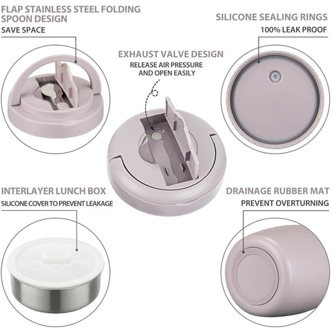 Itslife Soup Thermo stainless steel insulation preserves heat or cold for hours.