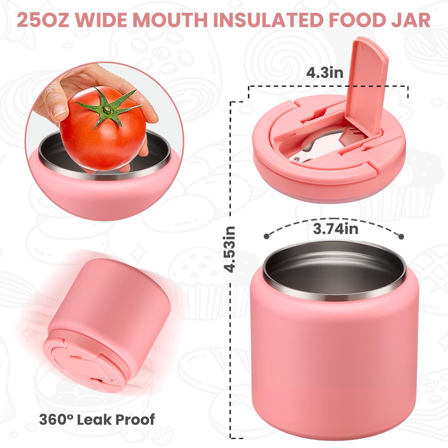 Itslife Soup Thermo wide mouth design enables easy filling and thorough cleaning.