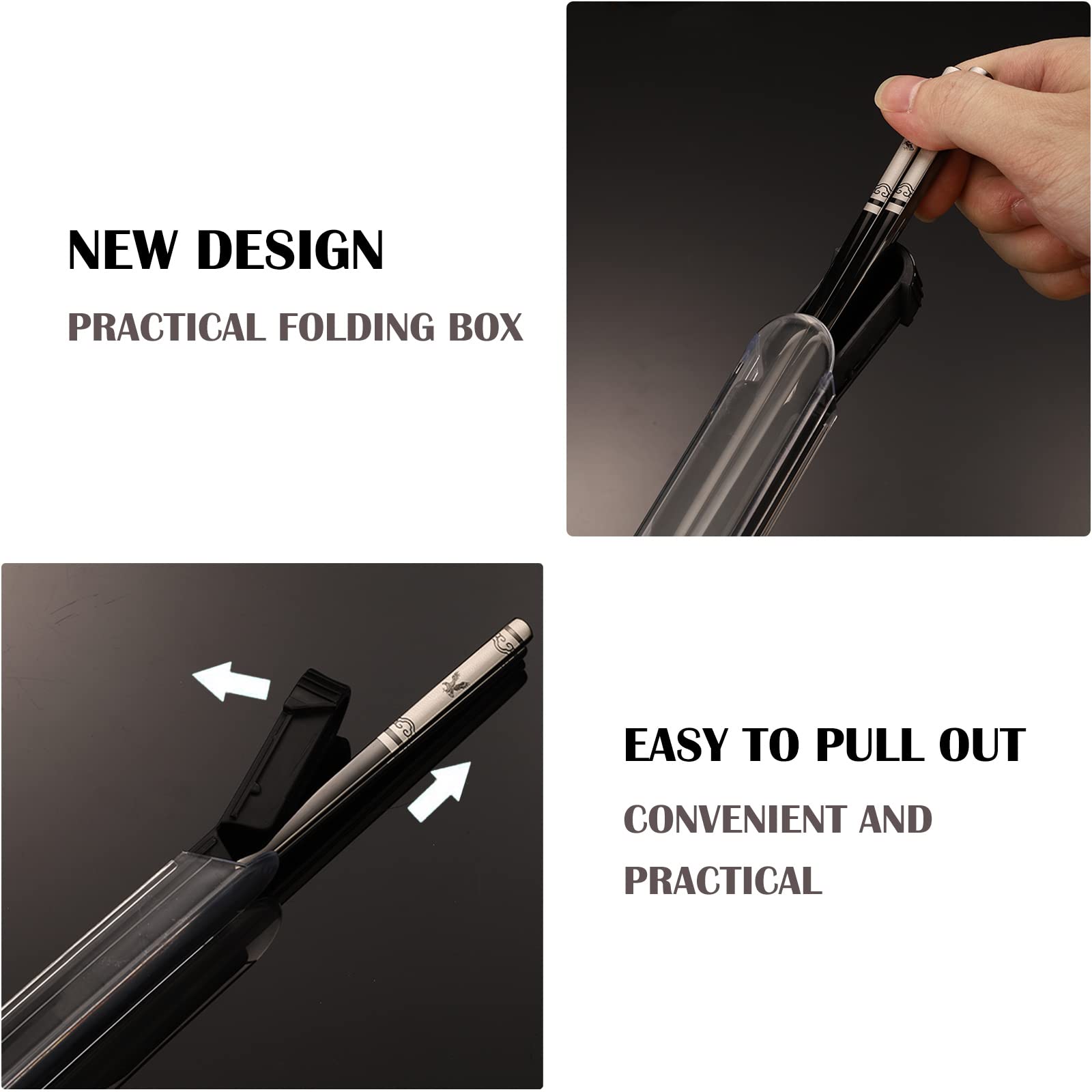 ITXIYC anti-slip chopsticks with laser-carved pattern for secure grip