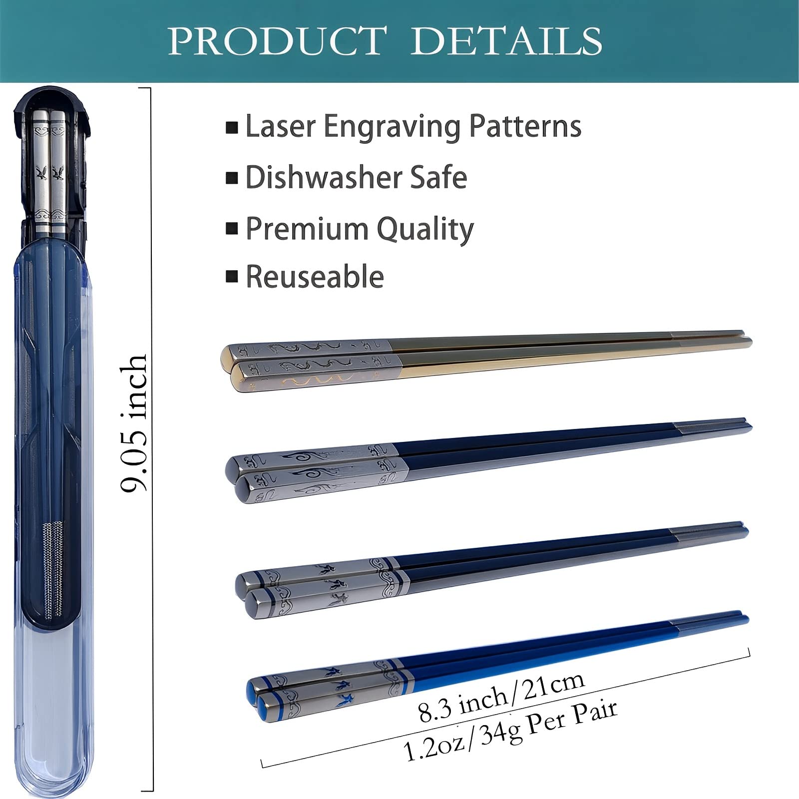 ITXIYC gift-ready chopsticks with case for friends and colleagues