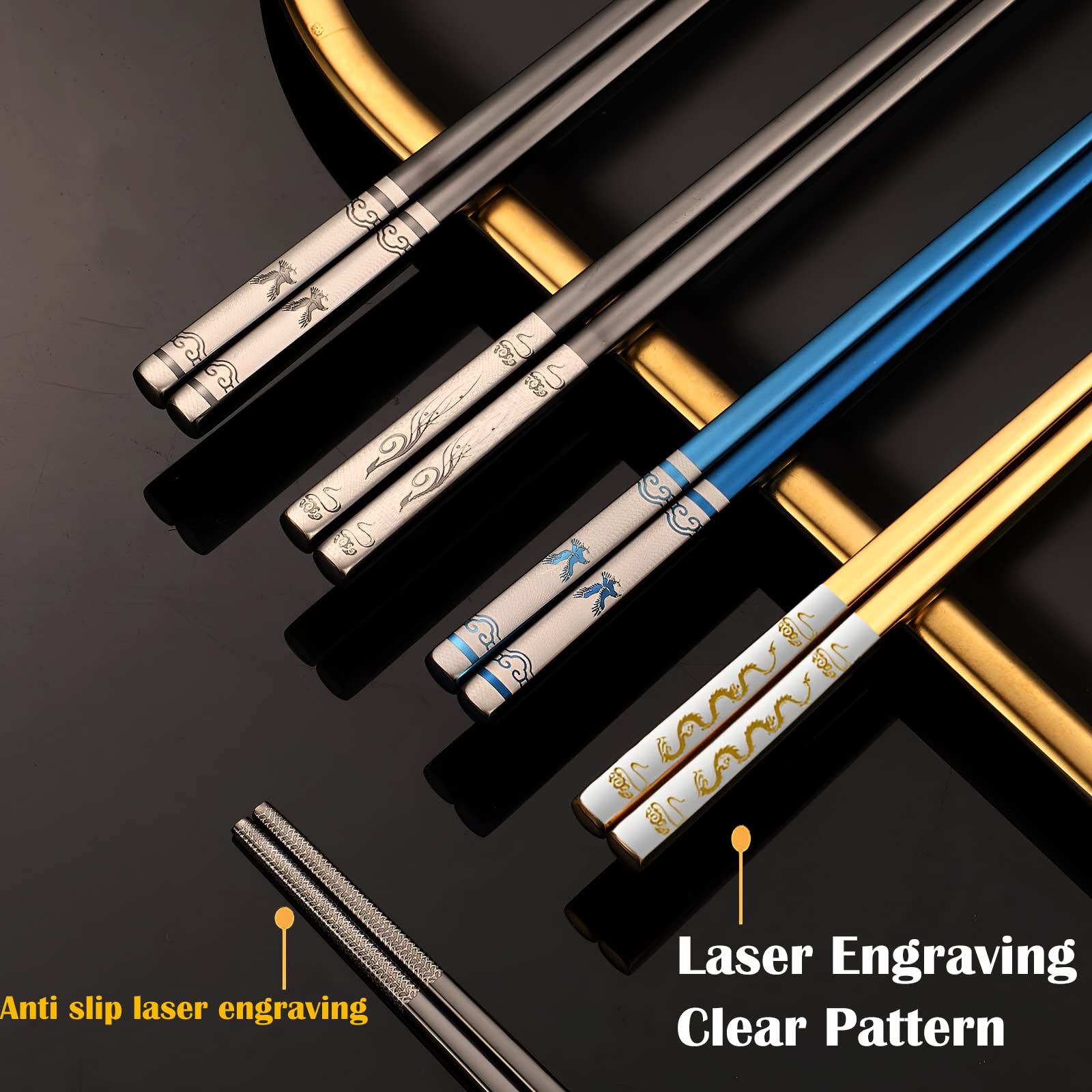 ITXIYC stainless steel chopsticks in a case for durable daily use