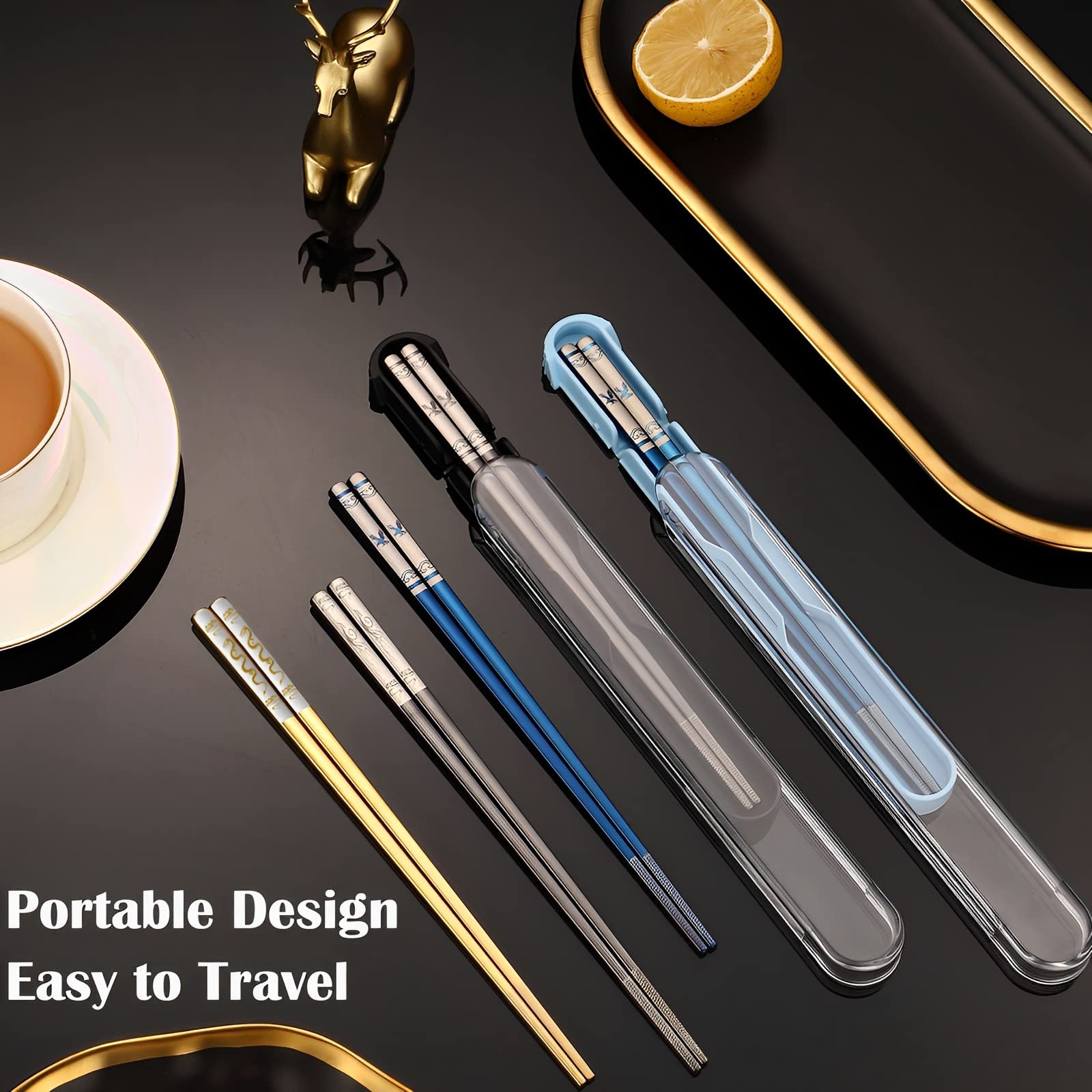 ITXIYC titanium-plated chopsticks offering long-lasting shine and strength