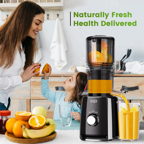 IUIPI one-touch operation simplifies juicing with built-in safety.