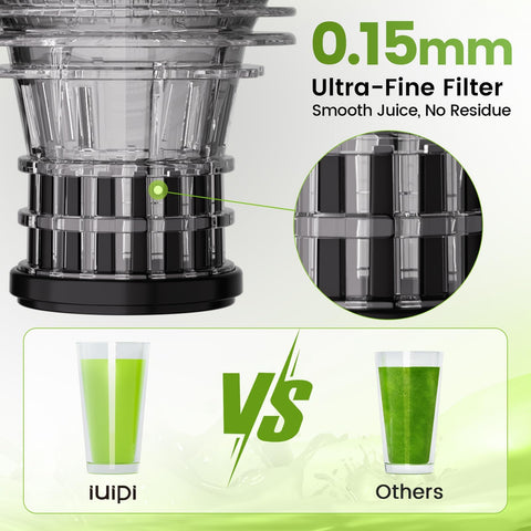 IUIPI ultra-quiet motor runs smoothly for early morning juicing.