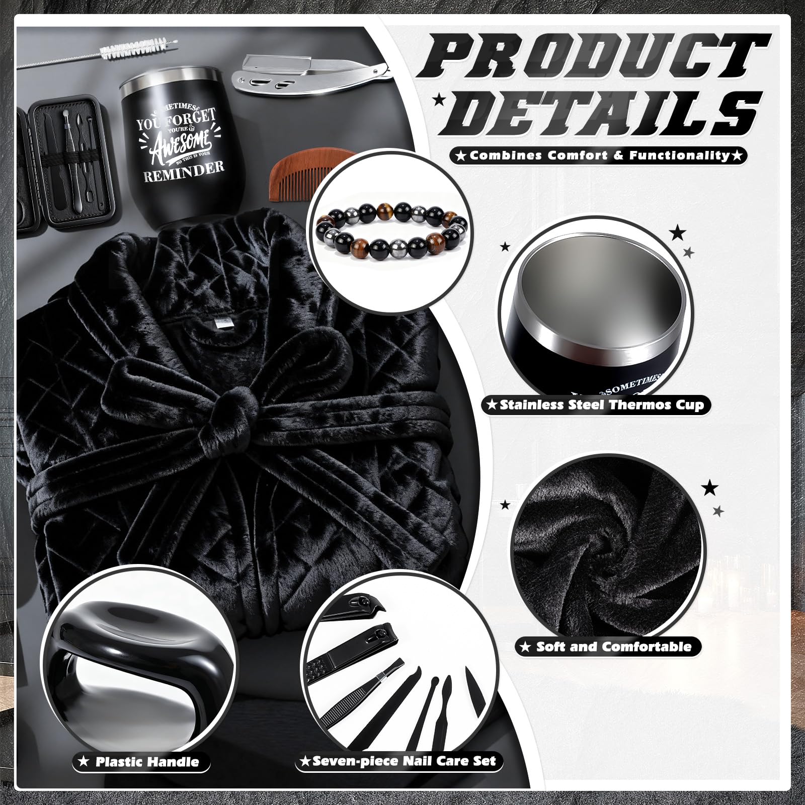 IUUIVV black bottle opener included for easy everyday use.