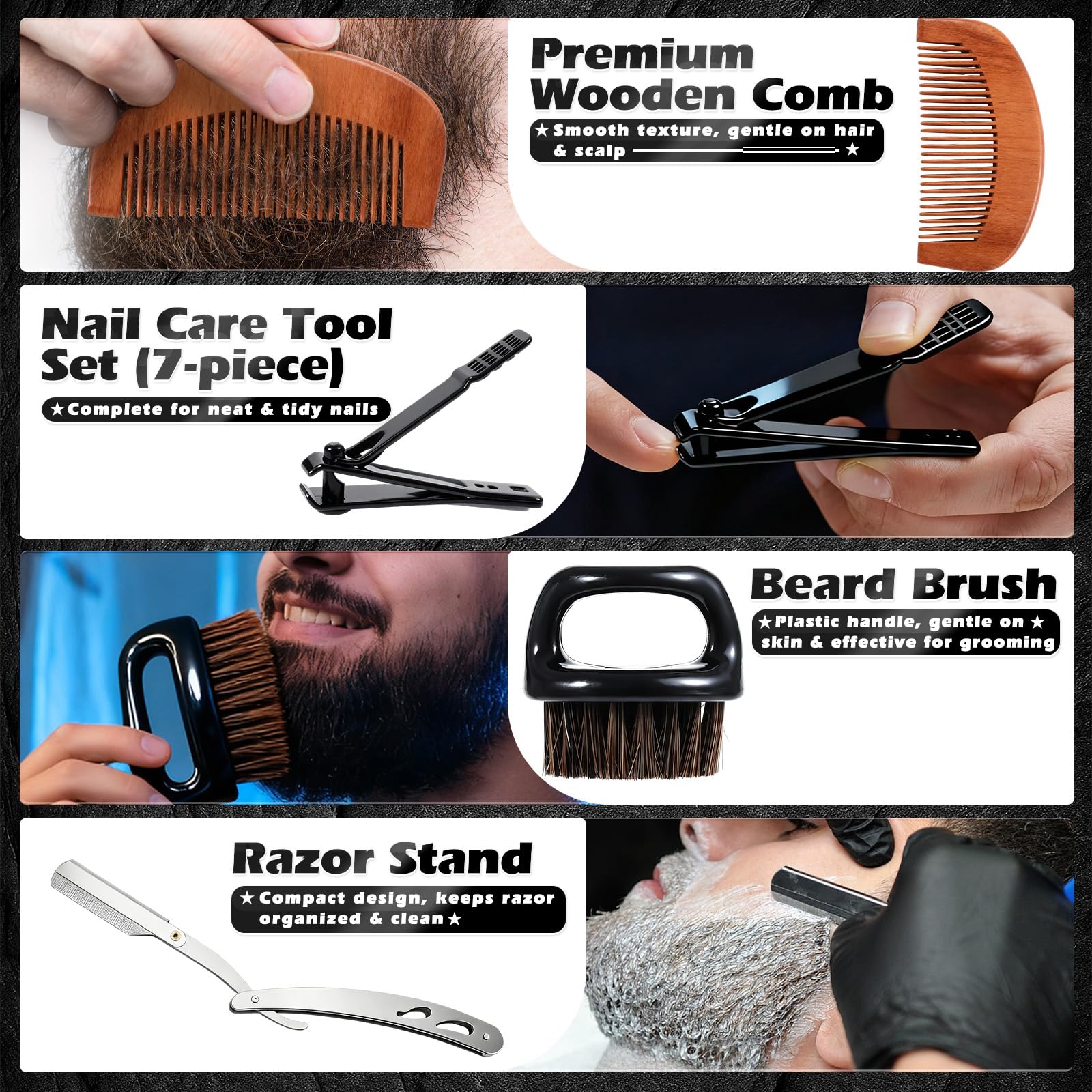 IUUIVV wooden comb glides smoothly to reduce snagging.