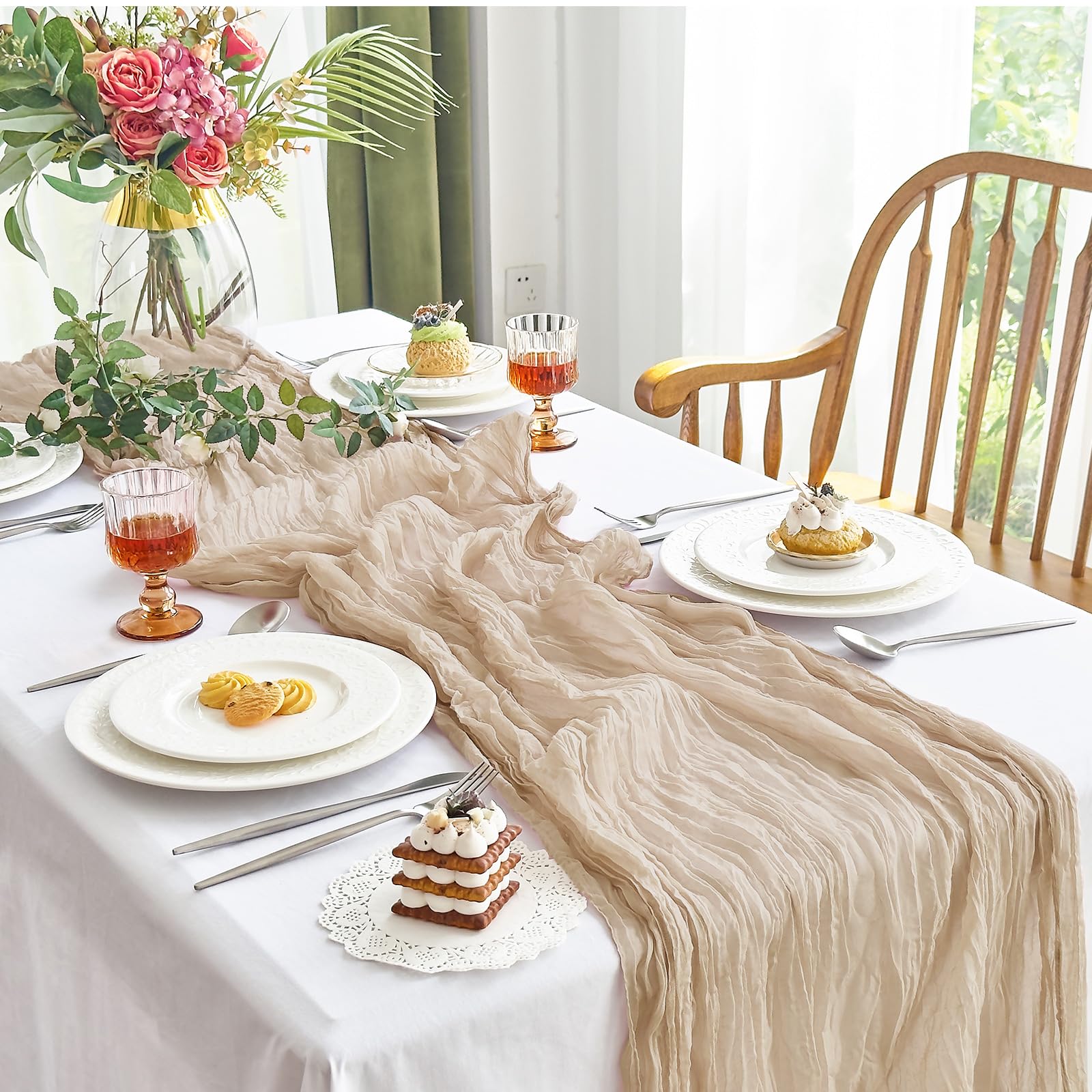 IVAPUPU 35x120-inch table runner for versatile table styling