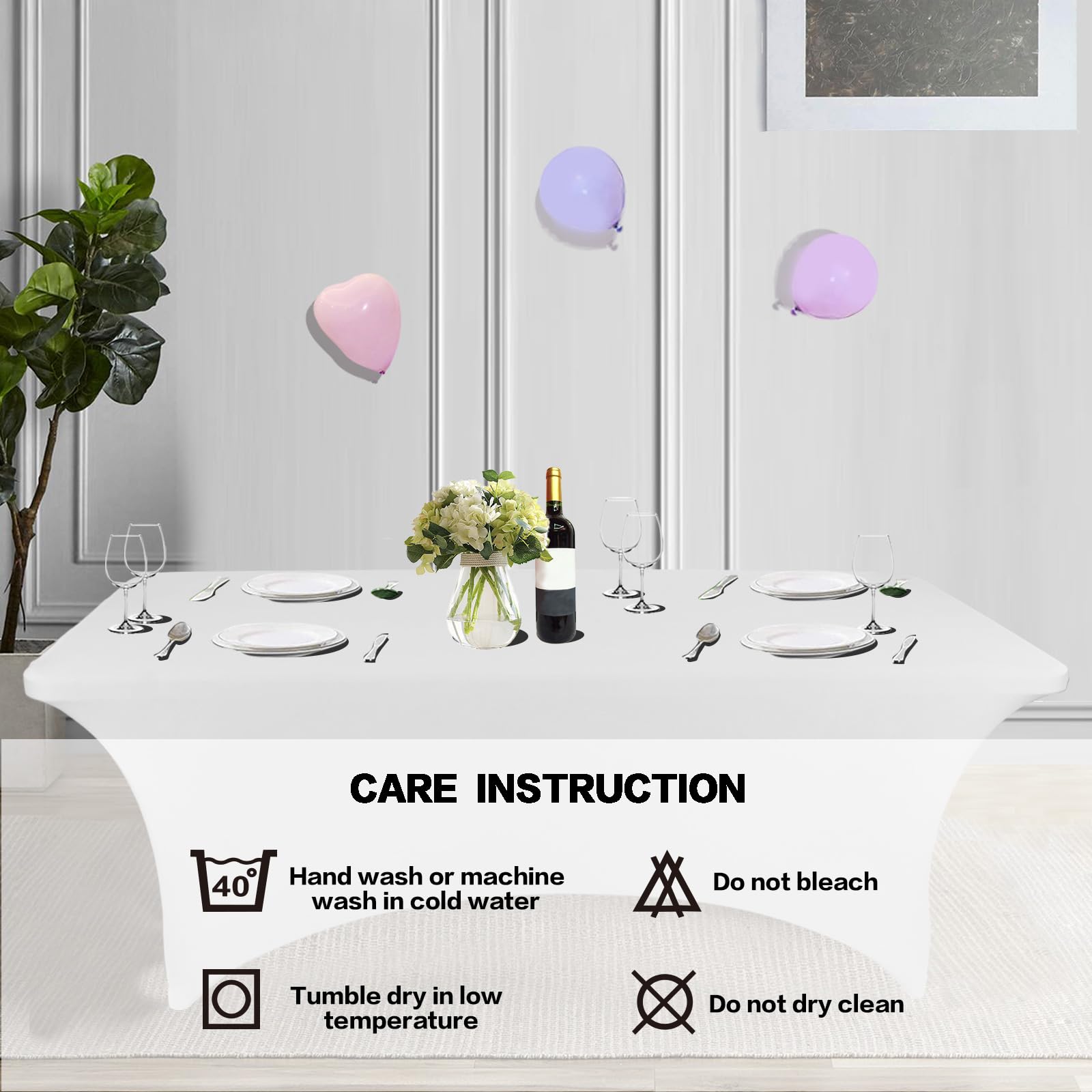 IVAPUPU washable tablecloth offers easy care for repeated use