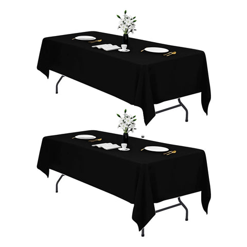 IVAPUPU rectangle tablecloth 60x102 inches on a formal dining setup.
