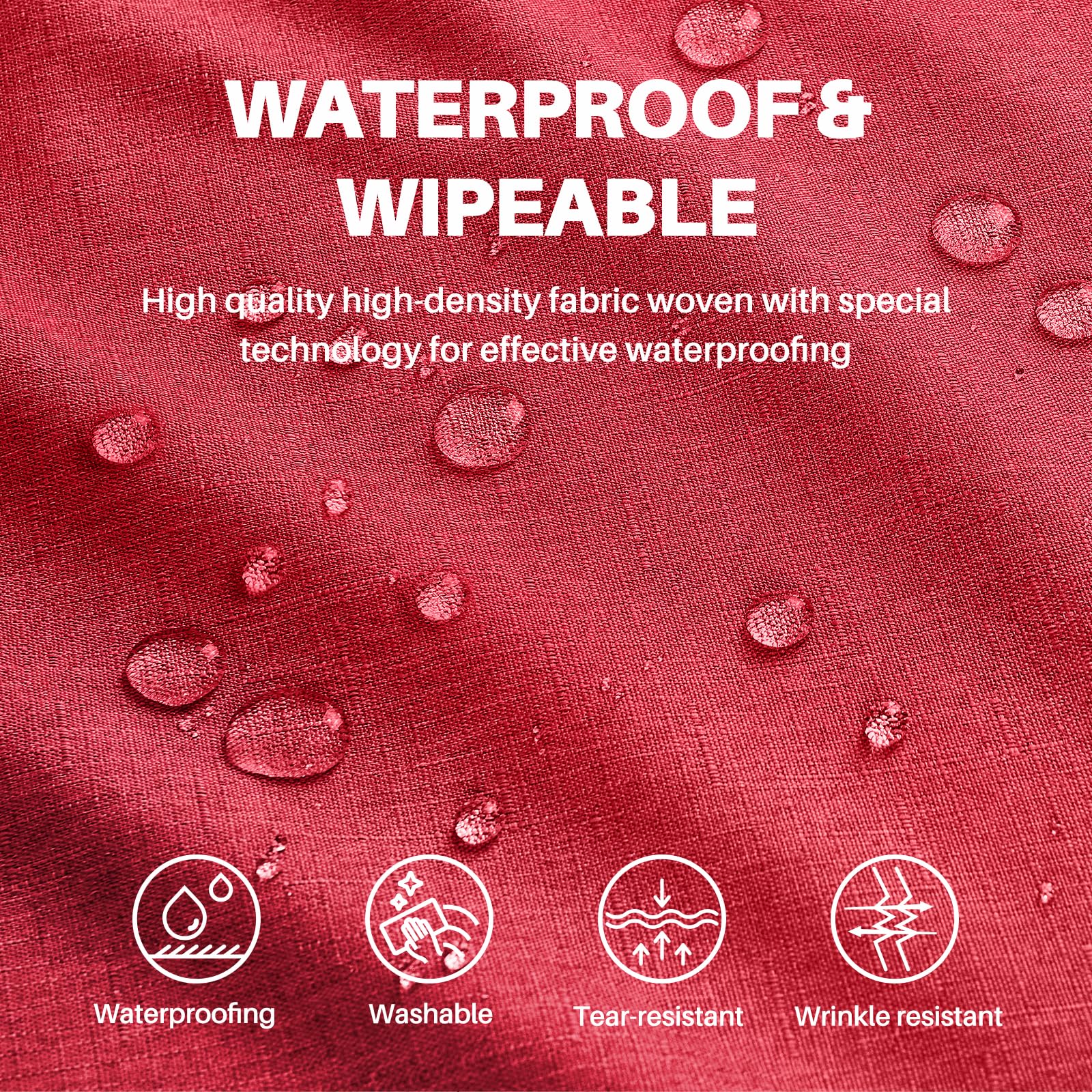 IVAPUPU tablecloth waterproof surface protects your table from spills during meals