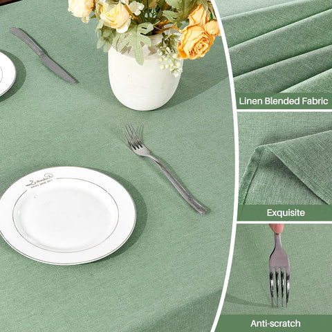 IVAPUPU waterproof wipeable tablecloth ideal for family dinners.