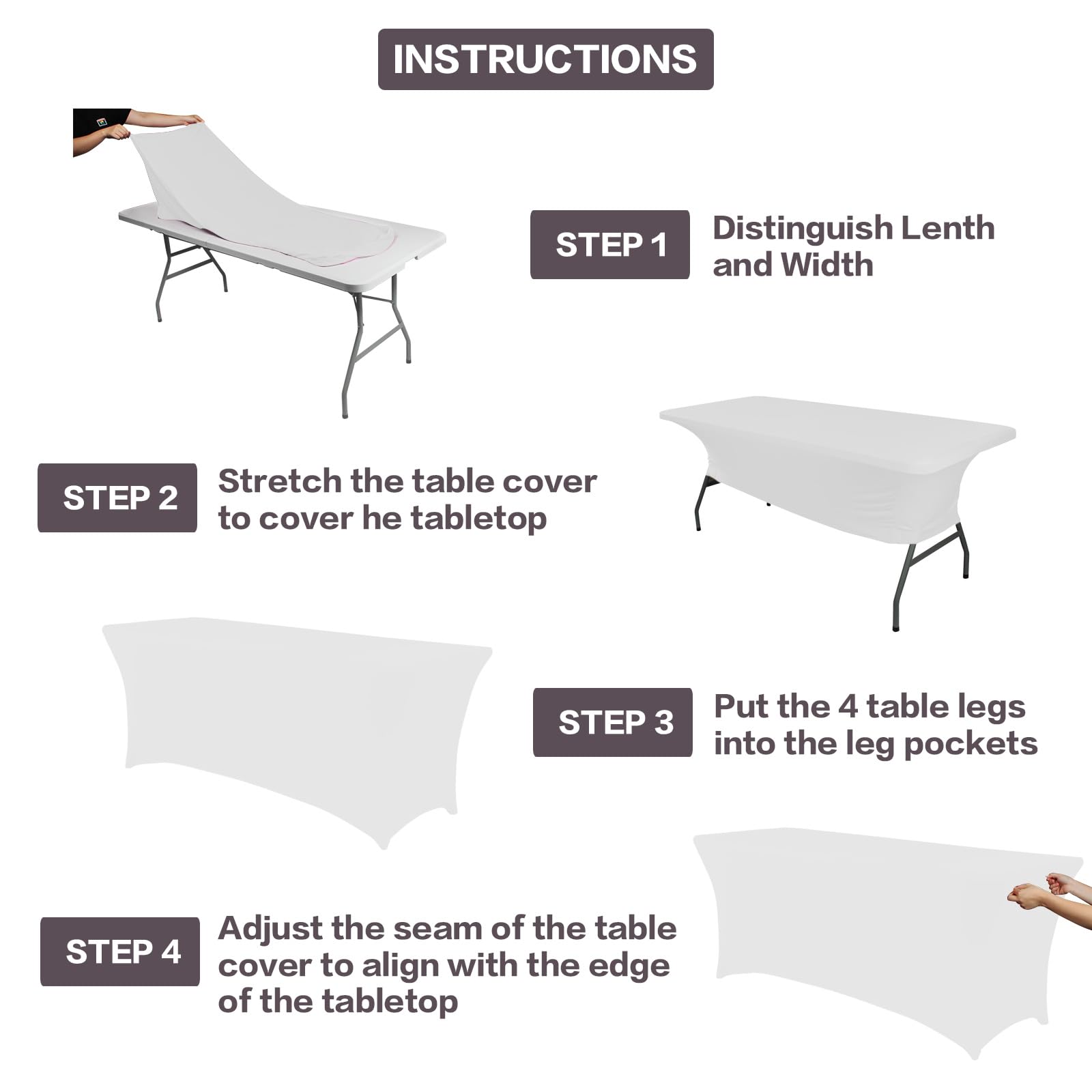 IVAPUPU wedding and party table cover enhances decor with clean, uniform drape
