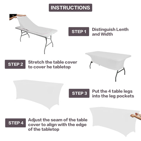 IVAPUPU wedding and party table cover enhances decor with clean, uniform drape