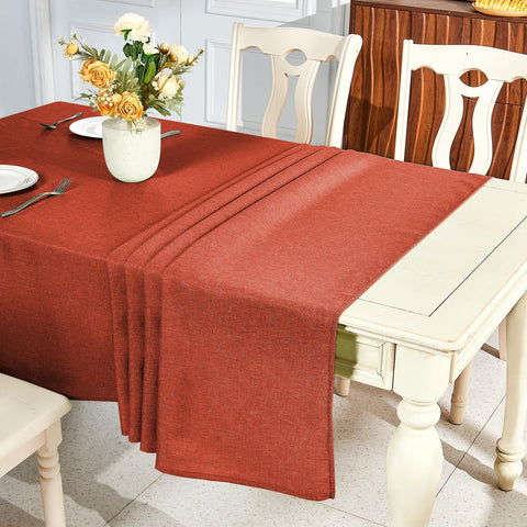 IVAPUPU wrinkle-free 60x84 tablecloth draped smoothly over the table