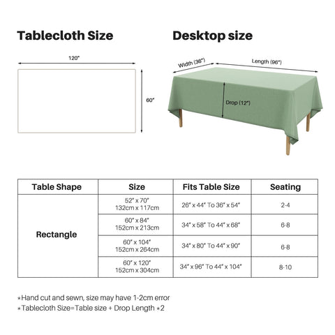 IVAPUPU wrinkle-free tablecloth showcases a refined folded-border design.