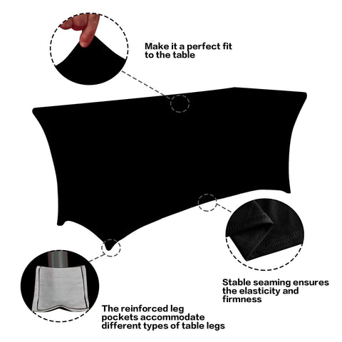 IVAPUPU wrinkle-resistant fabric closeup shows crisp table edges
