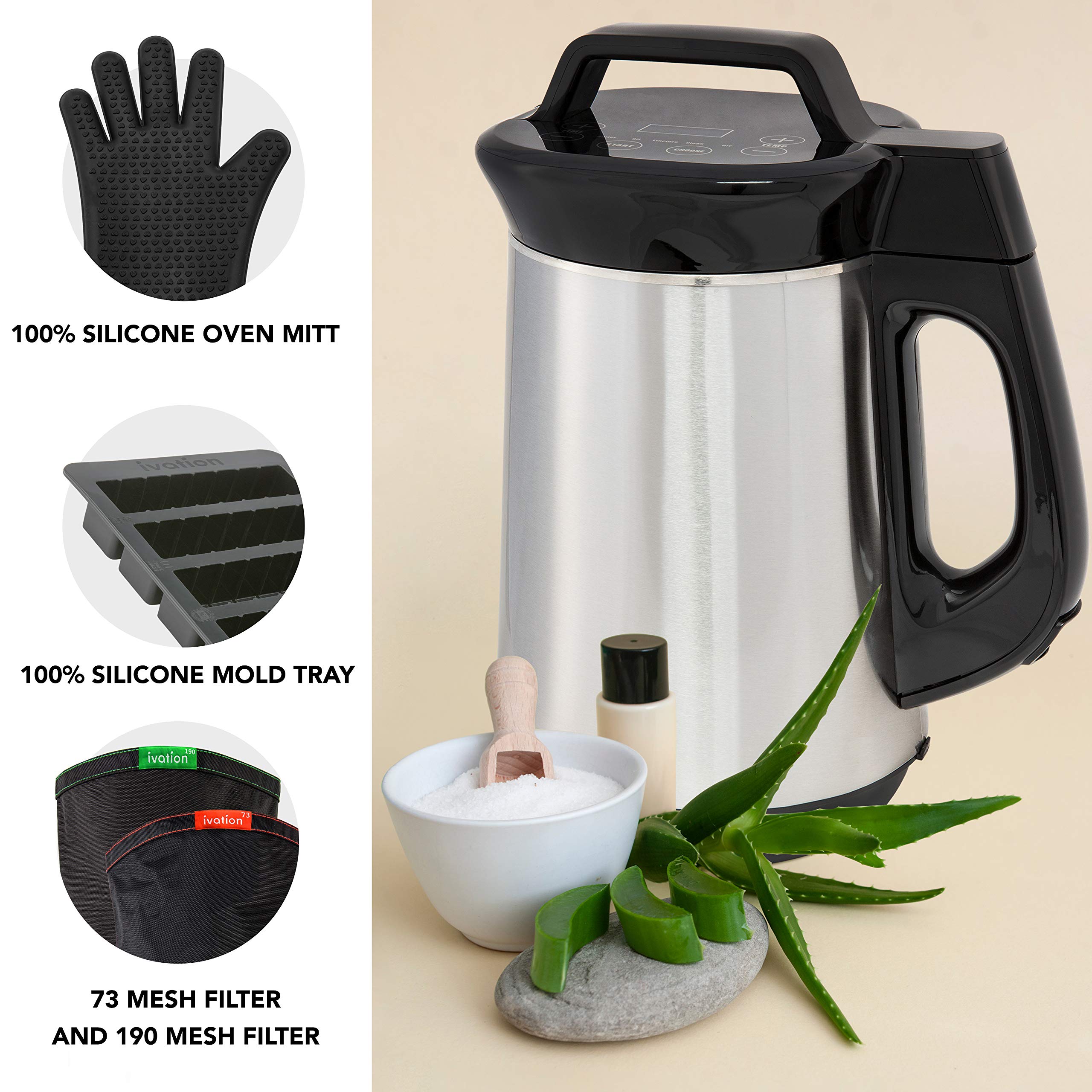 Ivation two mesh filters for coarse and fine filtration
