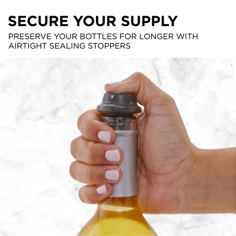 Ivation wine accessory stand keeps tools organized on the counter.