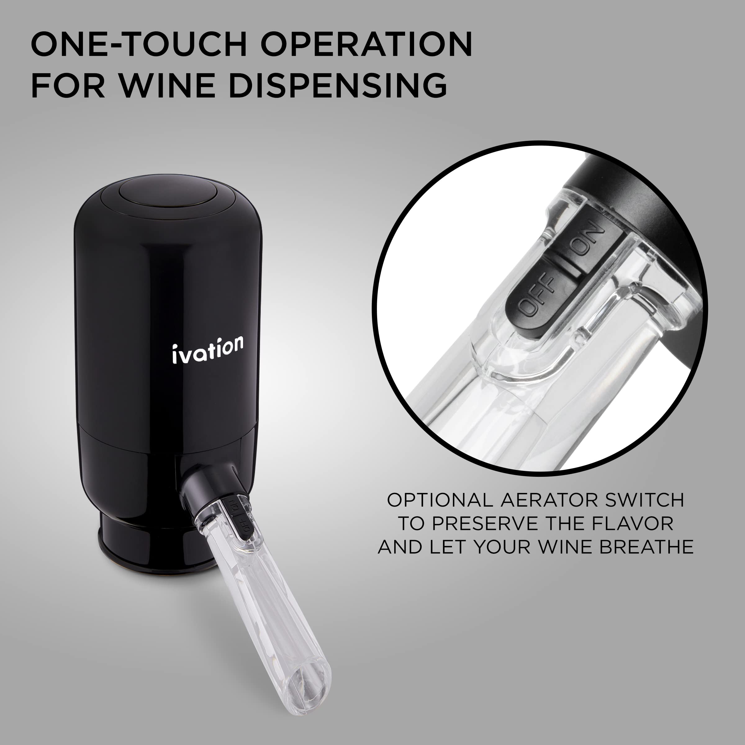 Ivation automatic pour provides drip-free serving with one press.